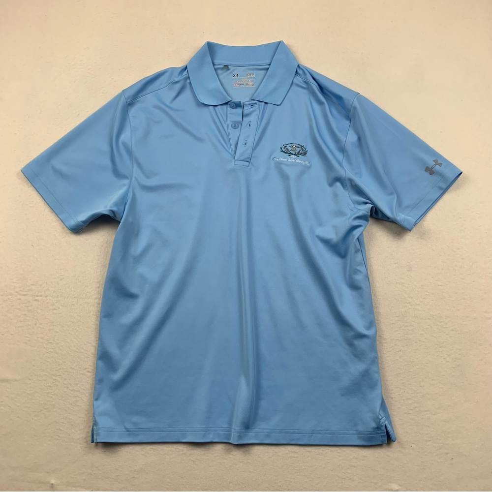 Under Armour Polo‎ Shirt Mens Large Loose Fit Heat Gear Van Schlick Island CC